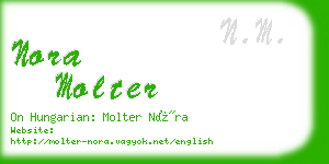 nora molter business card